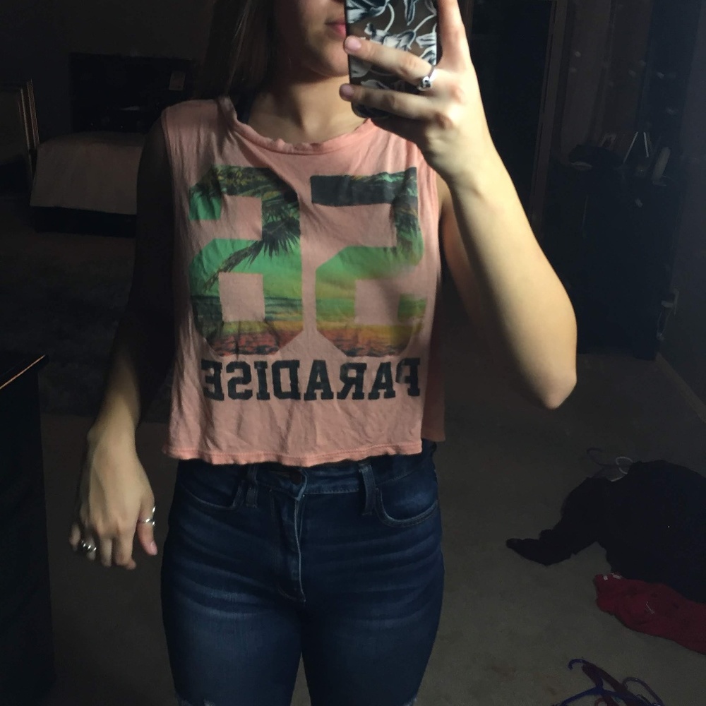 Crop Top Muscle Tee, 56 Paradise, Size M